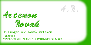 artemon novak business card